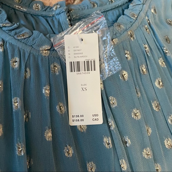 [Anthropologie] NWT Natlie Flounced Tunic Dress in Blue - XS - Picture 3 of 5